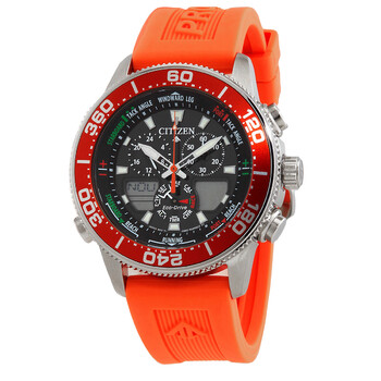 Promaster Sailhawk Alarm World Time Chronograph AnalogDigital Black Dial Watch JR406100F