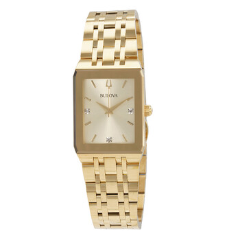 Quadra Quartz Diamond Champagne Dial Watch 97D120