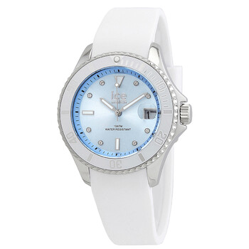 Quartz Crystal Blue Dial Watch