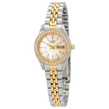 Quartz Crystal Mother of Pearl Dial Watch EQ053450D