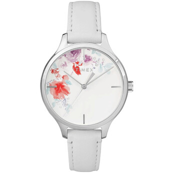 Quartz White Dial Crystal Bloom Watch TW2R66800