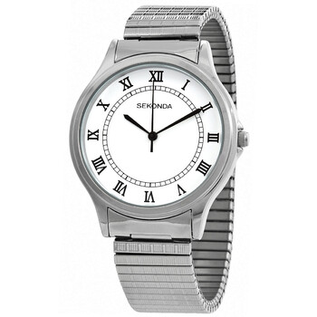 Quartz White Dial Stainless Steel Expansion Watch 3022.B