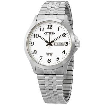 Quartz White Dial Stainless Steel Watch BF500094A