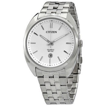 Quartz White Dial Stainless Steel Watch BI509050A