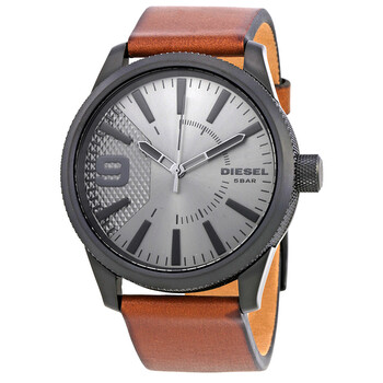 Rasp Grey Dial Brown Leather Watch DZ1764