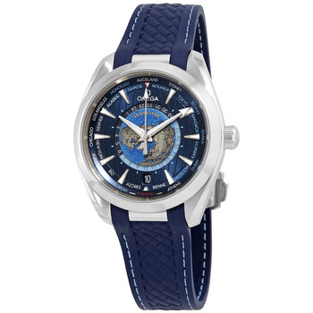 Seamaster Aqua Terra World Time Automatic Chronometer Blue Dial Watch 220.12.43.22.03.001