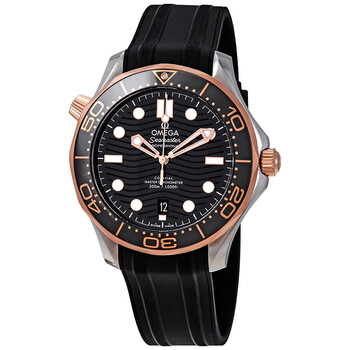 Seamaster Automatic Steel  18kt Sedna Gold Black Dial Watch 210.22.42.20.01.002