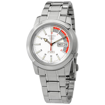 Series 5 Automatic White Dial Watch SNKK25K1