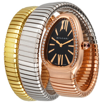 Serpenti Tubogas Quartz Diamond Black Dial Watch