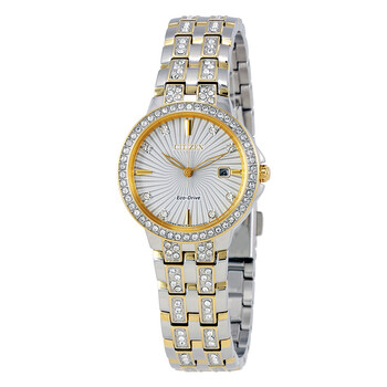 Silhouette Crystal Silver Dial Watch EW234457A