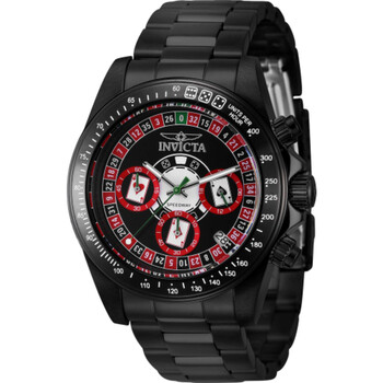 Speedway Roulette Casino Chronograph GMT Quartz Black Dial Watch