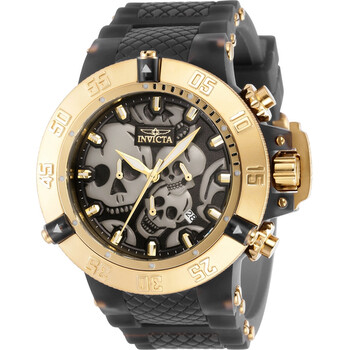 Subaqua Chronograph Quartz Black Dial Skull Watch