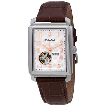 Sutton Automatic Silver White Dial Watch 96A268