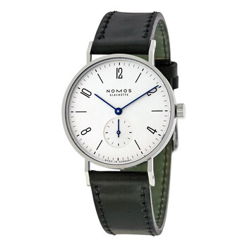 Tangente Galvanized White Dial Black Leather Watch
