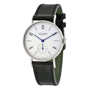 Tangente Galvanized White Dial Leather Watch