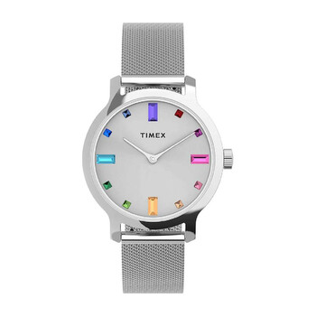 Transcend Quartz Crystal Silver Dial Watch TW2U92900