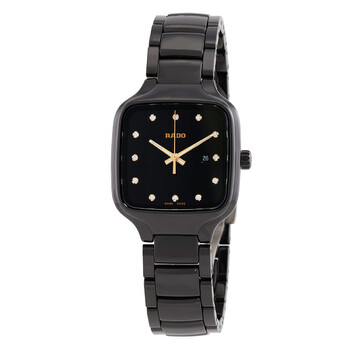 True Quartz Diamond Black Dial Watch R27080702