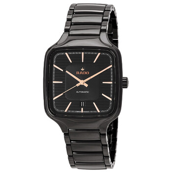 True Square Automatic Black Dial Watch R27078172