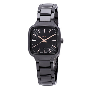 True Square Quartz Black Dial Watch R27080172