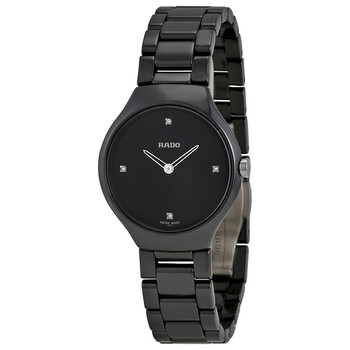 True Thinline Black Dial Black Ceramic Watch R27742712