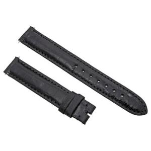 14 MM Matte Black Crocodile Leather Strap