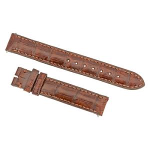 14 MM Matte Brown Crocodile Leather Strap