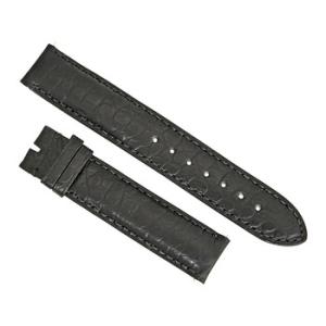 18 MM Matte Black Alligator Leather Strap