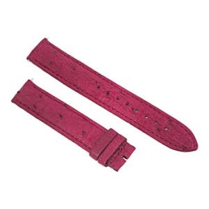 18 MM Matte Bougainvillea Ostrich Leather Strap