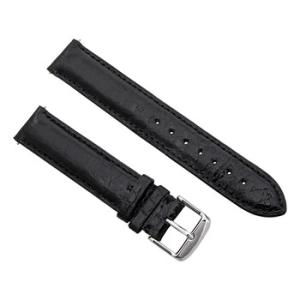18 MM Shiny Black Alligator Leather Strap