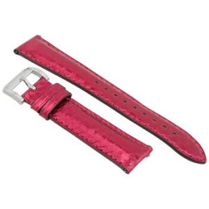 18 mm Metallic Pink Leather Watch Band