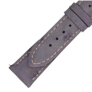 21 MM Matte Agate Ostrich Leather Strap