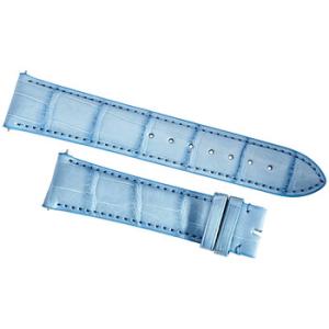 21 MM Matte Baby Blue Alligator Leather Strap