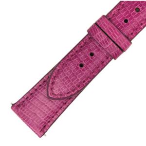 21 MM Shiny Magenta Lizard Leather Strap