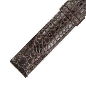 24 MM Brown Alligator Leather Strap