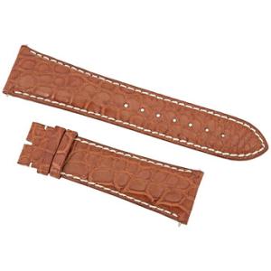 24 MM Matte Tan Alligator Leather Strap