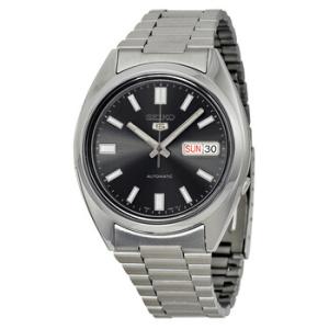 5 Automatic Black Dial Stainless Steel Watch SNXS79K1