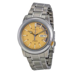 5 Automatic Gold Dial Stainless Steel Watch SNKK29