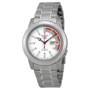 5 Automatic White Dial Stainless Steel Watch SNKK25