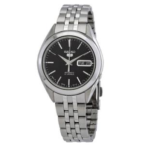 5 Black Dial Stainless Steel Watch SNKL23J1