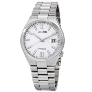 Automatic White Dial Stainless Steel Watch NJ015081A