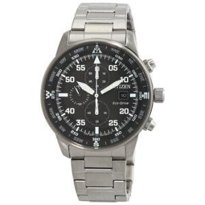 Aviator Chronograph Black Dial Watch CA069088E