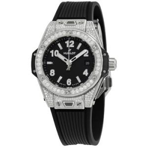 Big Bang One Click Steel Automatic Diamond Black Dial Watch 485.SX.1170.RX.1604