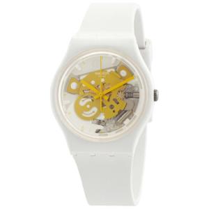 Bioceramic Time To Yellow Small Quartz White Dial Watch SO31W105