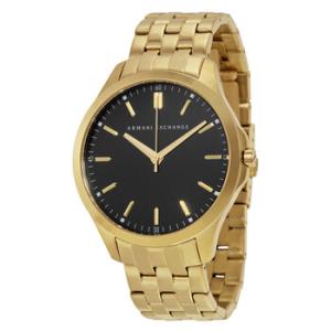 Black Dial Goldplated Watch AX2145