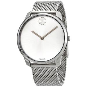 Bold Quartz Silver Dial Stainless Steel Mesh Watch