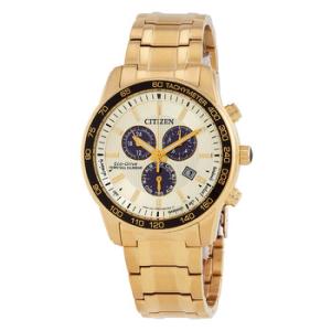 Brycen EcoDrive Chronograph Gold Dial Watch BL551259P