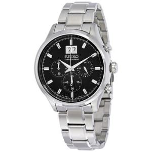 Chronograph Black Dial Stainless Steel Watch SPC083