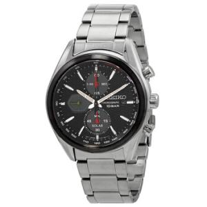 Chronograph Black Dial Stainless Steel Watch SSC803