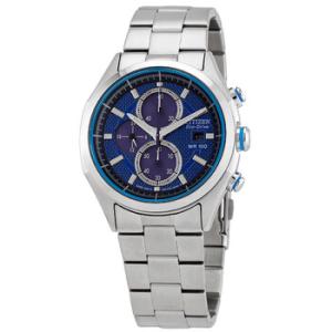 Chronograph Blue Dial Stainless Steel Watch CA043054M