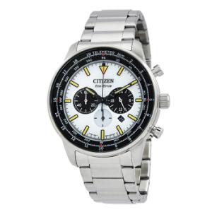 Chronograph EcoDrive White Dial Watch CA450091A